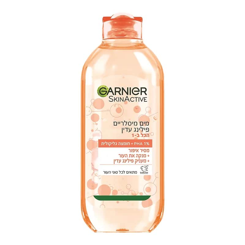 GARNIER SKIN ACTIVE מים מיסלריים פילינג עדין