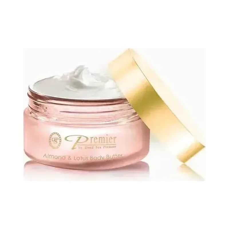 פרמייר ים המלח חמאת גוף שקדים ולוטוס (Premier Dead Sea Almond and Lotus Scent Body Butter) - 175 מ"ל