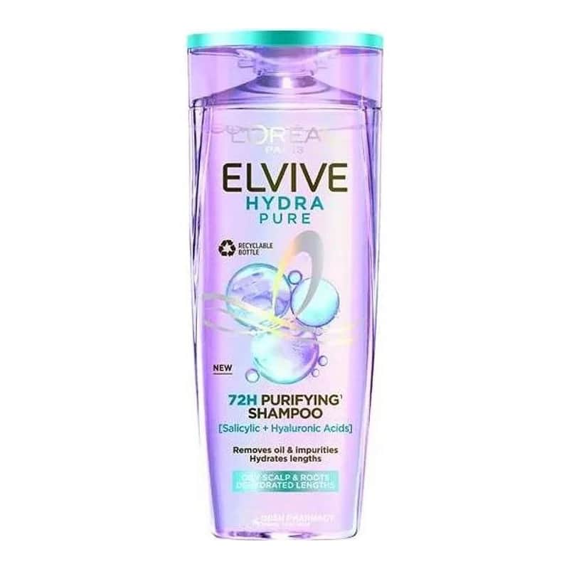 Elvive - שמפו Hydra Pure מטהר עד 72 שעות מבית Loreal - נפח 500 מ''ל