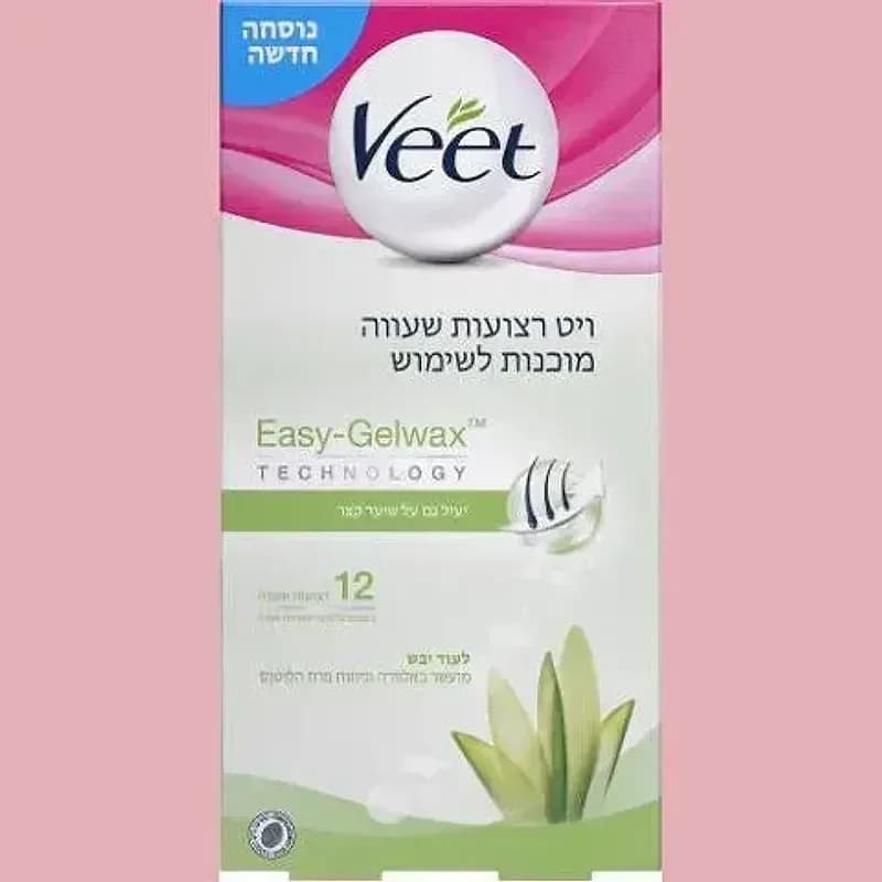 Veet - רצועות שעווה מוכנות לעור יבש - סך הכל 12 רצועות