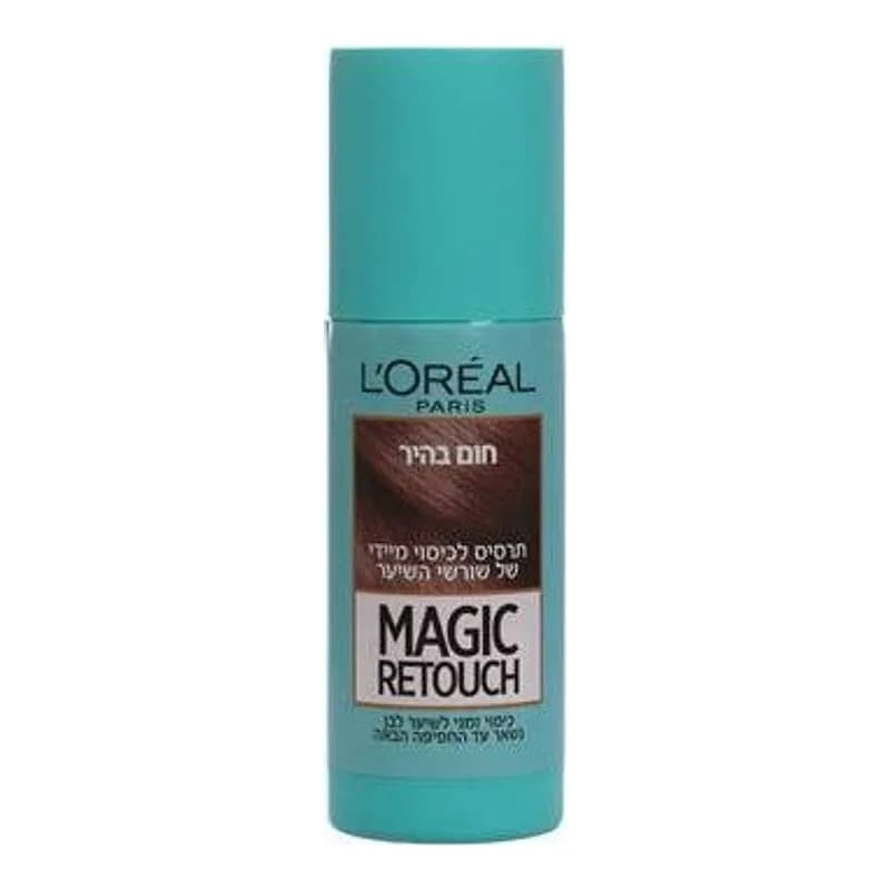 Loreal - ספריי לכיסוי שורשים מגיק ריטאצ' בגוון 6 חום מהגוני - נפח 75 מ''ל