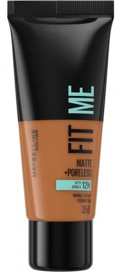 Maybelline - מייקאפ בגימור מט ומרקם קליל Fit Me - גוון 350 Caramel
