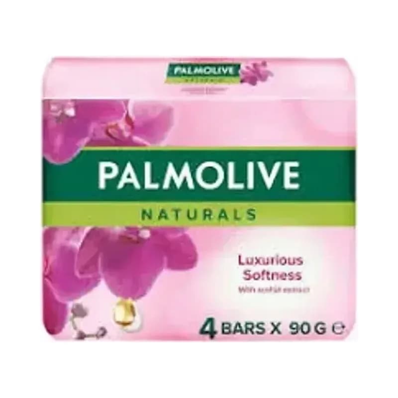 Palmolive - סבון מוצק Naturals‏ בניחוח סחלב - 4 יחידות