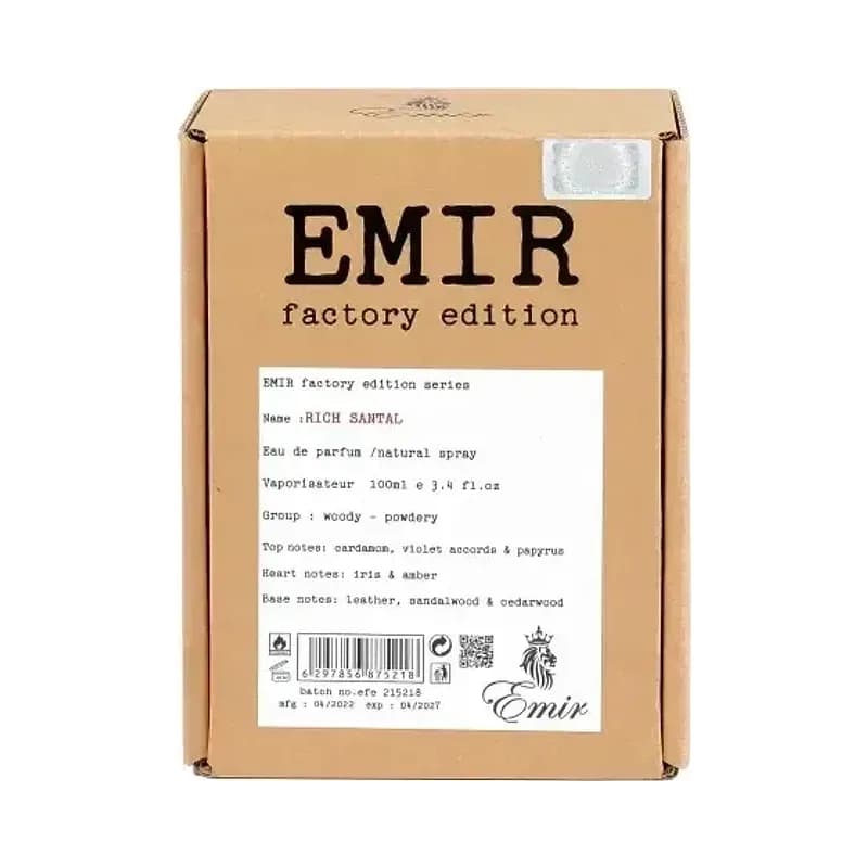 אמיר ריץ סנטאל 100מ"ל Paris Corner Emir Factory Edition Rich Santal EDP For Him / Her 100mL