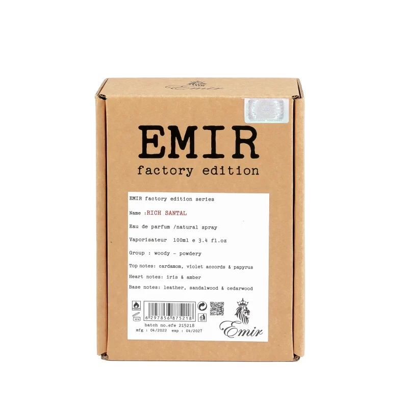 אמיר ריץ סנטאל 100מ"ל Paris Corner Emir Factory Edition Rich Santal EDP For Him / Her 100mL